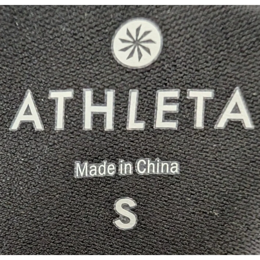 Athleta Halter Tankini Swimsuit Small Black 2 Piece Built‎ In Cups Empire Waist